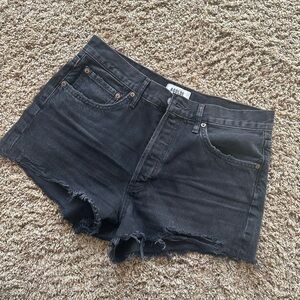 Agolde black Jean shorts